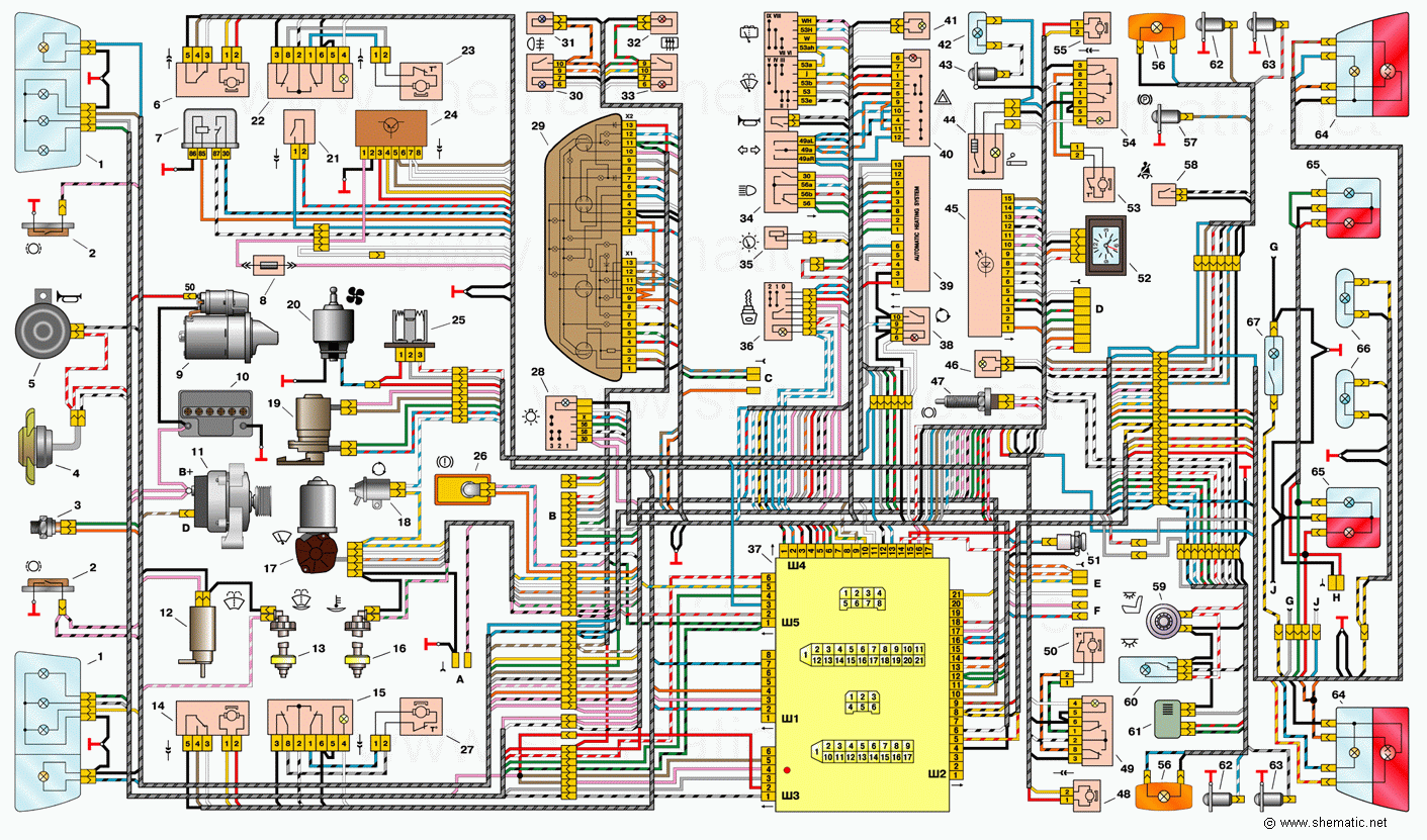 проводка ваз 2114 
