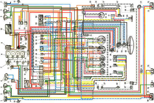 Схема электрооборудования автомобиля ВАЗ 2103