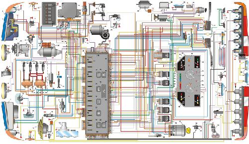Схема электрооборудования автомобиля Москвич модель 214123