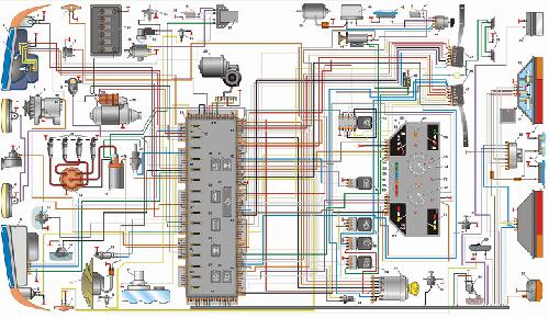 Схема электрооборудования автомобиля Москвич модель 2335