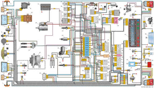 Схема электрооборудования автомобиля ОКА