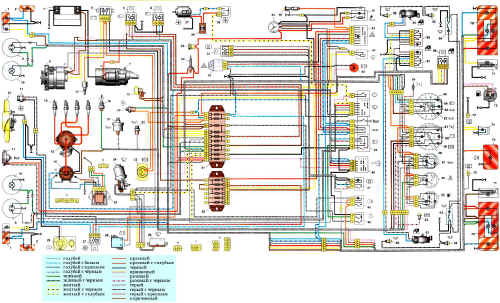 Схема электрооборудования автомобиля ВАЗ-21061, ВАЗ-21063 выпуска с 1988 г.