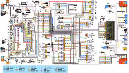 Схема электрооборудования автомобиля ВАЗ 21214.