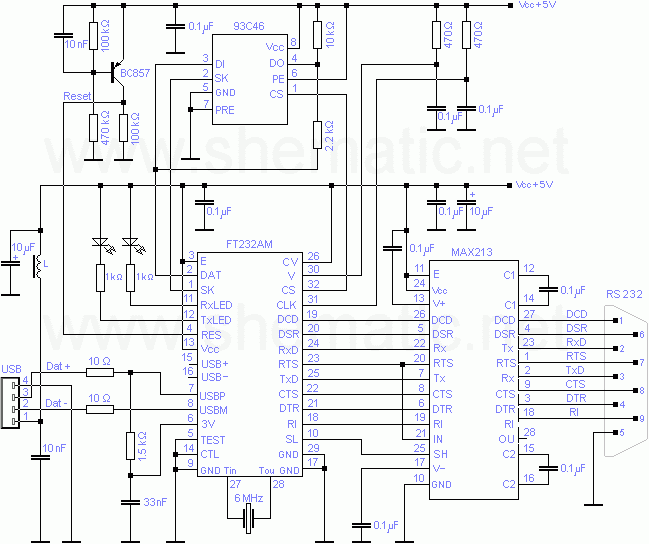  USB  RS 232