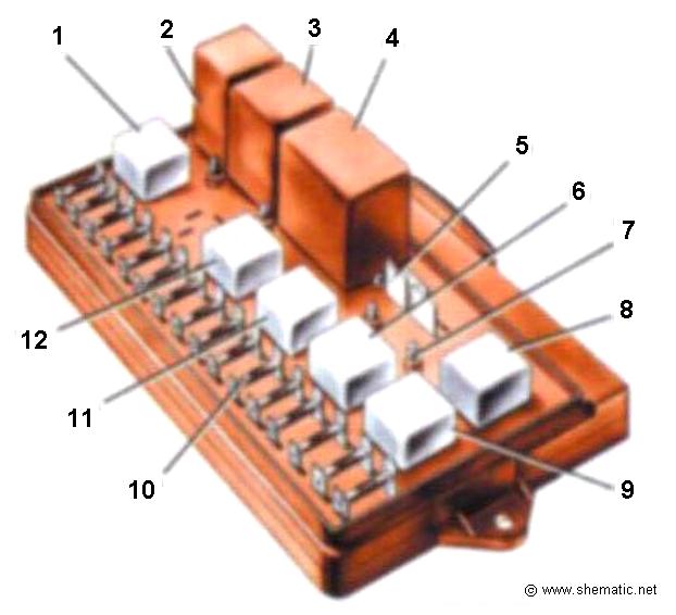 Монтажный блок ВАЗ-2109, ВАЗ-2108 (тип 17.3722)