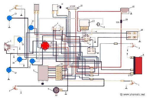 Схема электрооборудования мотоцикла ЯВА 350/638