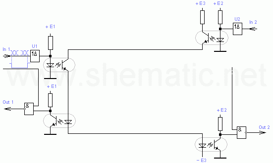 Схема двухсторонней связи с удаленным объектом